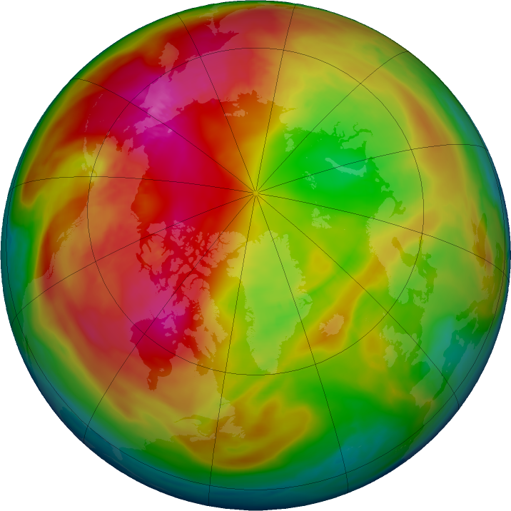 Arctic ozone map for 15 February 2024